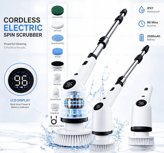ScrubEase™ | Cordless Spin Scrubber